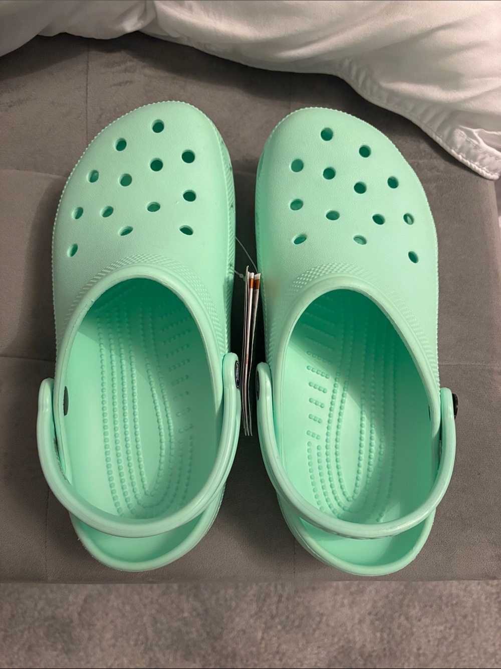 Mint Green Crocs Comfort Clog Shoes